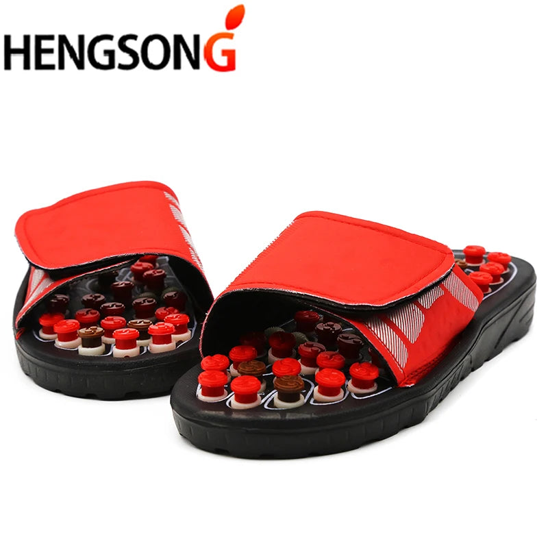 Akupressur Massage Pantoffeln Sandalen für Herren Füße Chinesische Akupressur Therapie Medizinische Rotierende Fußmassage Schuhe Unisex