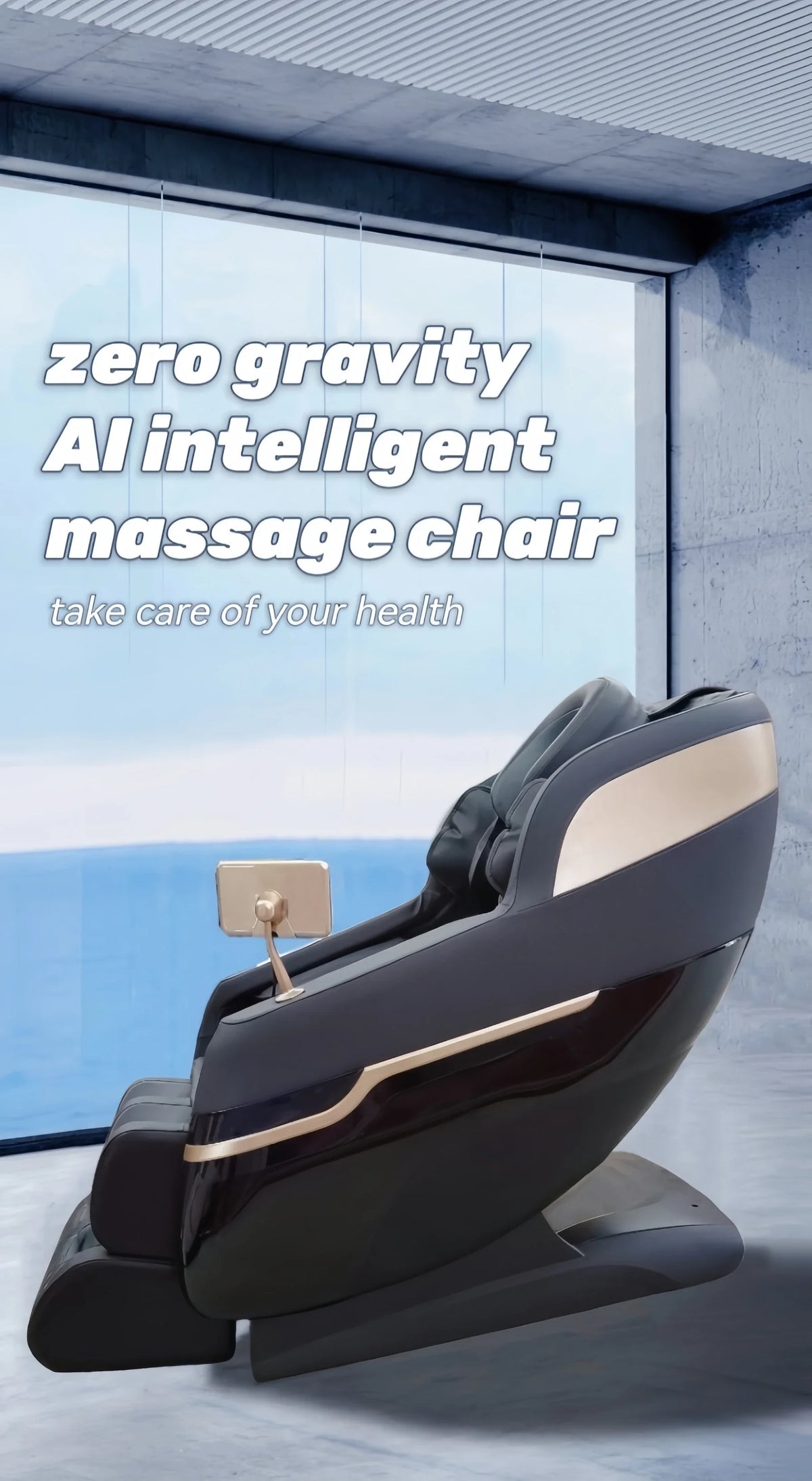 Massage Chair Gravity 3d Calf Full Body Massage Seat Chair Vibrating Smart Terapy 8 Roller