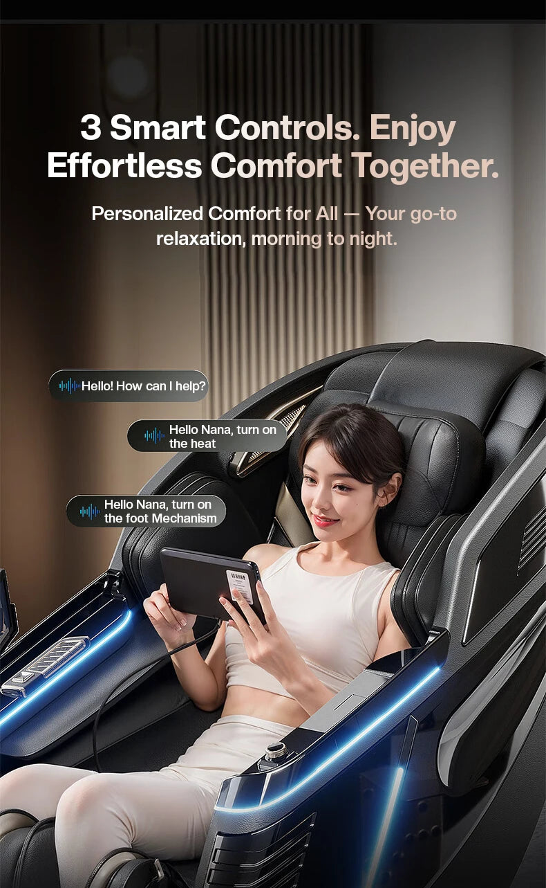 Dual Core 4D Electric Massage Chair Thai Stretch Electric Leg Lift Massage Triple Control Operation‌ Home Office Leisure Sofa