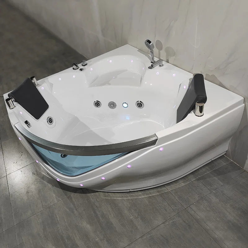 Triangular corner double home adult couple bath tub acrylic surfing massage thermostatic bathtub Foshan