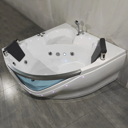 Triangular corner double home adult couple bath tub acrylic surfing massage thermostatic bathtub Foshan