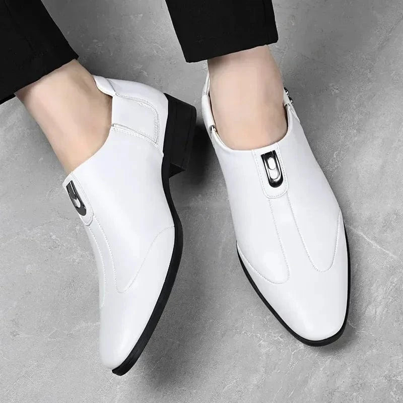 Herren-Mokassins aus Leder – bequeme Loafer für Autofahrer und Business-Schuhe mit Metalldetail
