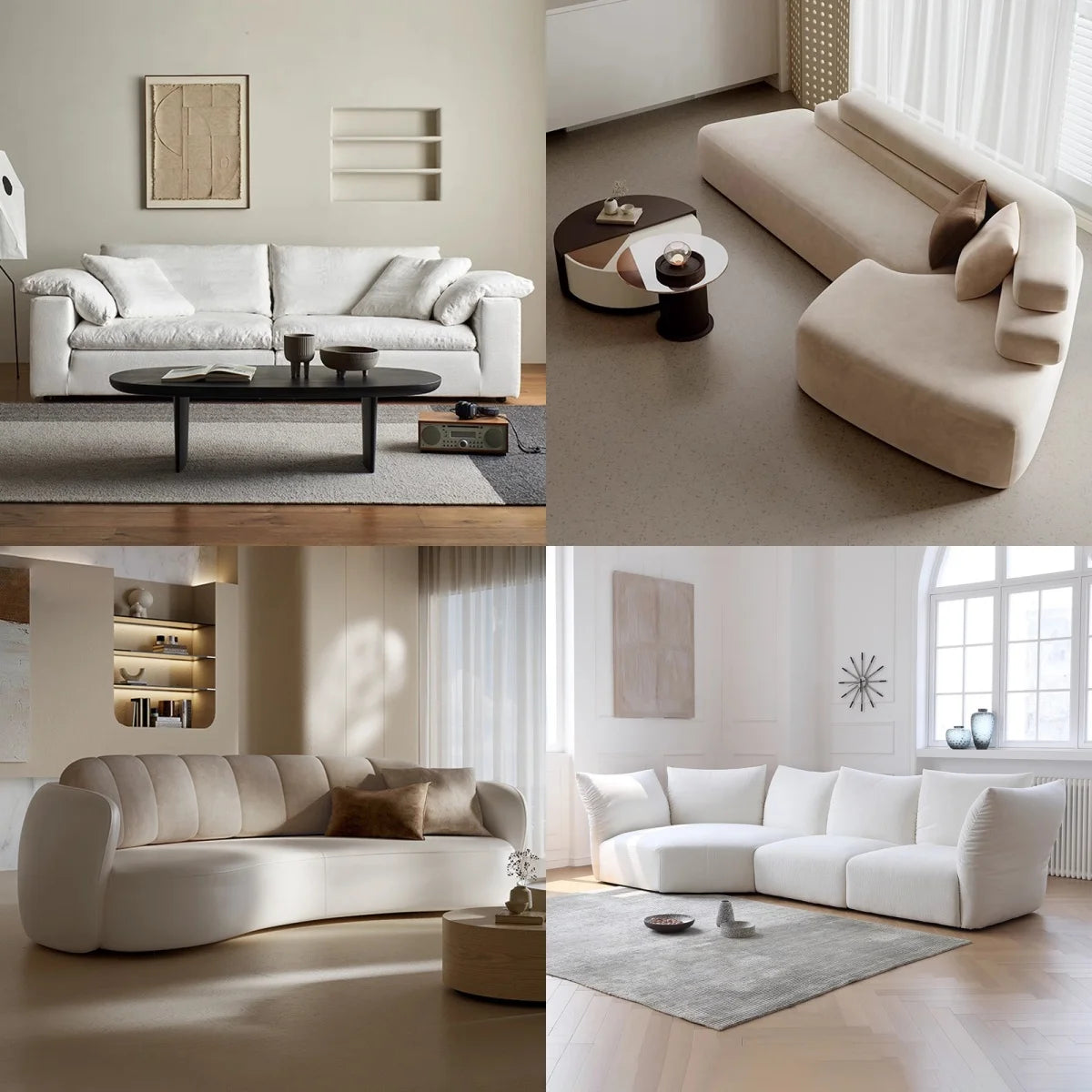 Minimalistische Multi-Seat Leder Ecksofa Kombination Modern Einfaches Wohnzimmer Sofas Erste Schicht Rindsleder L-Form Sofa-Set