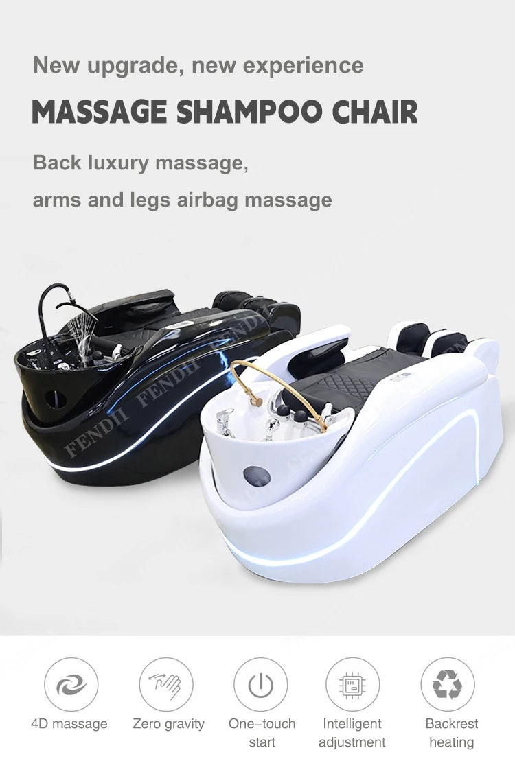 Head Spa Bed Hair Shampoo Chair Electric Massage Shampoo Chair With Head Therapy