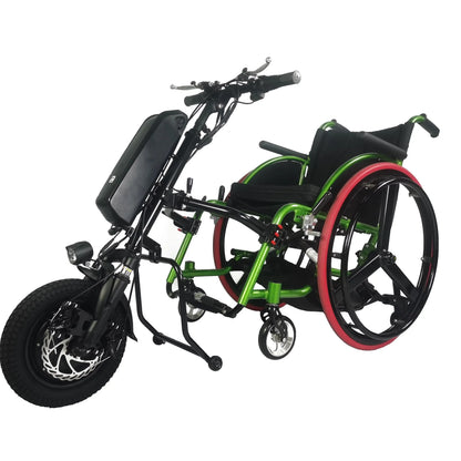 Elesmart Kit de conversion de tracteur de moto électrique 12 pouces 36V 250/350/500W fixation de fauteuil roulant pour aide aux personnes handicapées