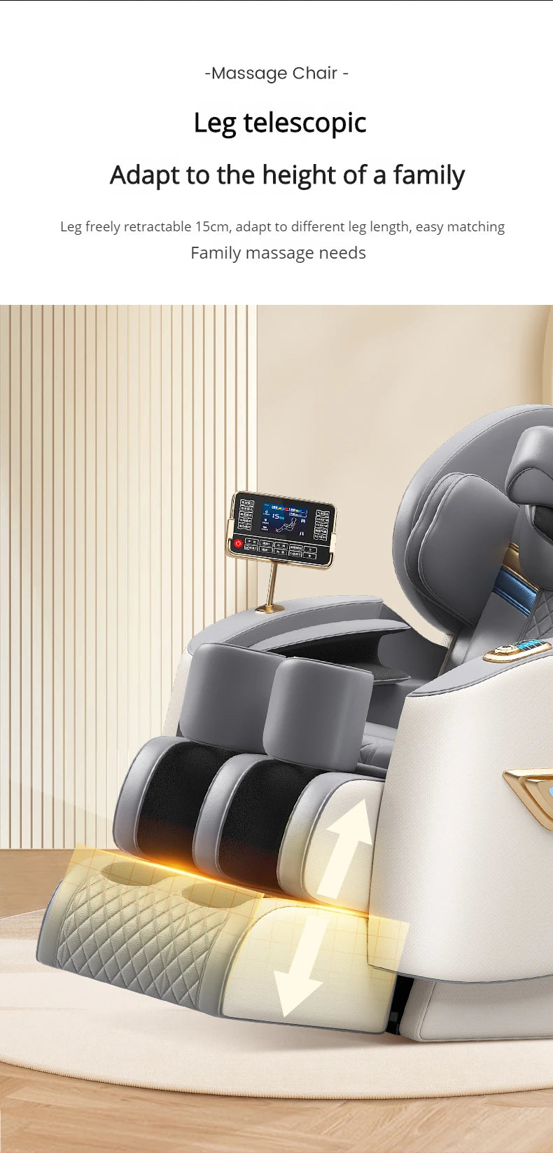 OEM Modern Shiatsu Massager Blood Circulation SL Track Full Body Luxury 4d Ai Zero Gravity Massage Chair