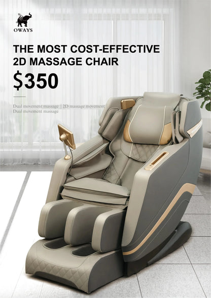 4D Zero Gravity Full Body Massage Chair with Vibrating And Heating Pad for Feet And Legs - 2025 Factory Wholesale Massager