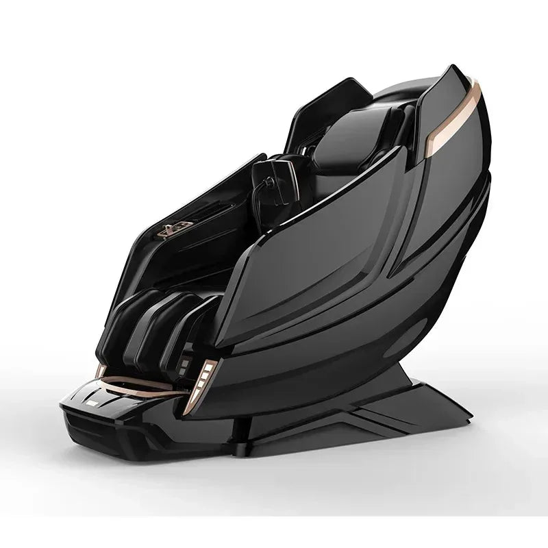 Massage Chair with Voice Control, Full Body Elastic Massage Chair with Voice Control, Heating, LCD Remote Control, Foot Rolle