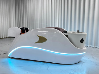 newIntelligent Electric Whole Body Massage Shampoo Bed Barber Shop Head Treatment Water Circulation Integrated Massage Couch