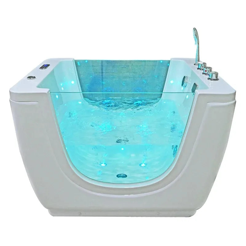 Kinderbadewanne, weißer Fiberglas-Verbundwerkstoff, optionale Zusatzfunktionen und Konfigurationen, anpassbar