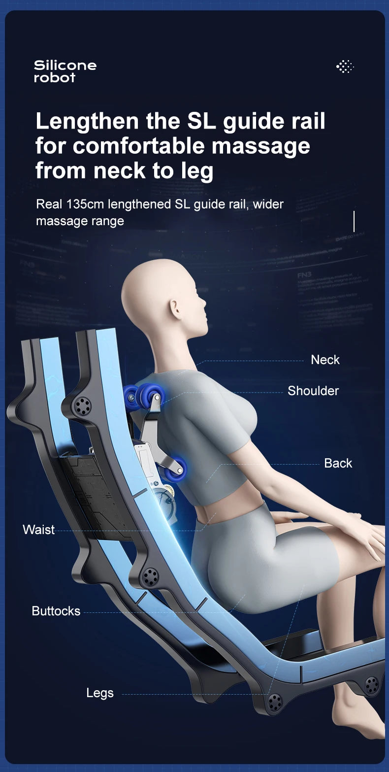 Home Use Automatic Multi-Function Full-Body Space Capsule Zero-Gravity Smart SL Dual-Track Massage Chair - Factory Direct