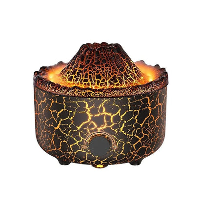 Volcanic Lava Aromatherapy Humidifier – Flame Effect with Simulated Smoke Rings