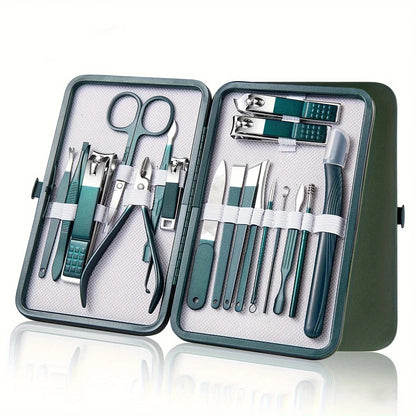 Professional 7/10/12/18-Piece Stainless Steel Manicure & Pedicure Kit