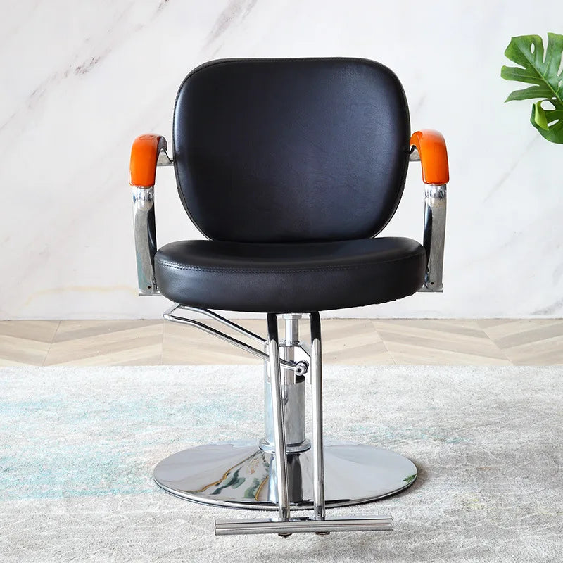 The New Barber Shop Chair Can Be Lifted And Reclined Hair Salon Special Hair Cutting Chair Stainless Steel Stool Factory Direct