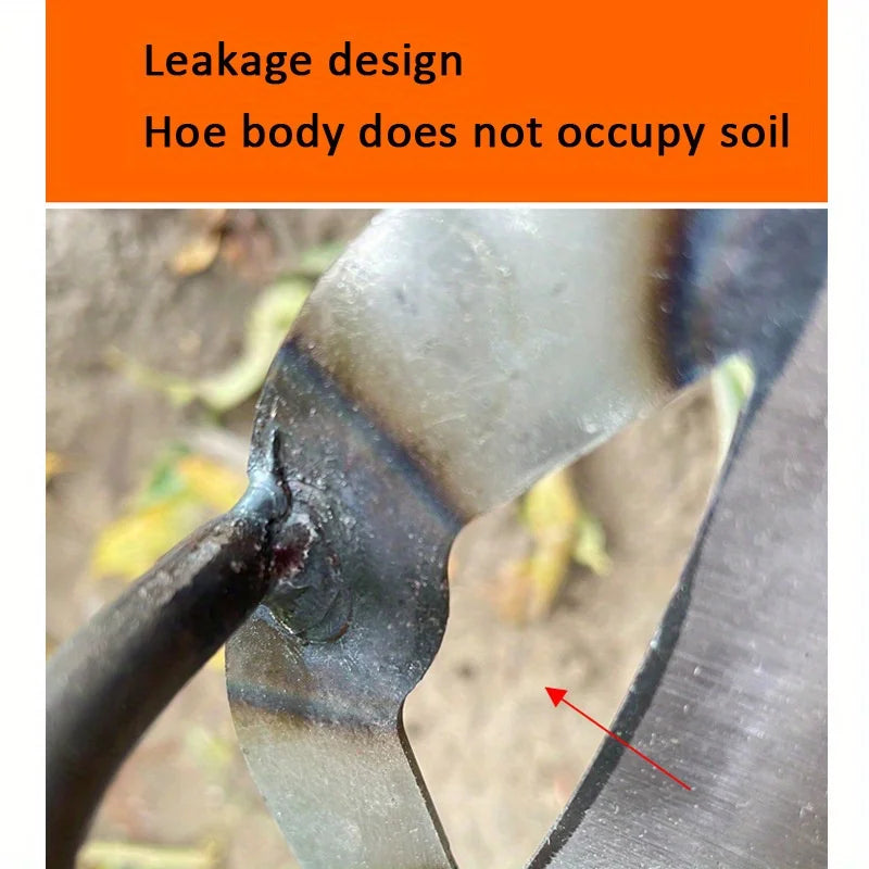 Houe Creuse Durable Tout Acier de Qualité Supérieure, Râteau de Désherbage Durable et Antirouille, Idéal pour les Légumes HP
