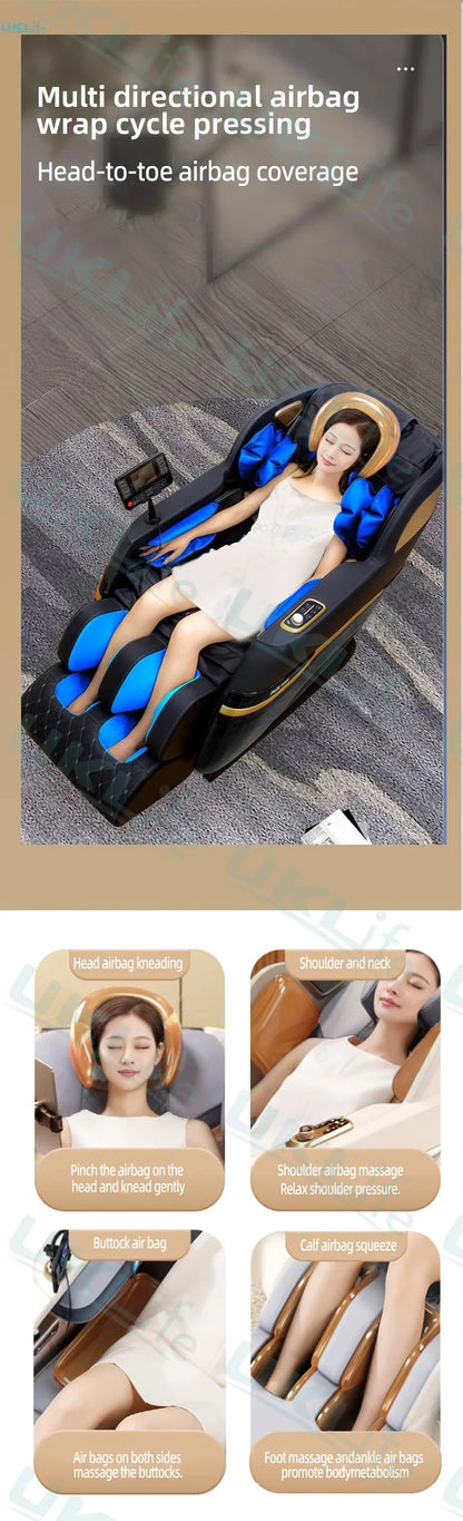 3 Year Warranty 4D SL Track Massage Chair  Zero Gravity Massage Recliner Full Body Airbag Massage Sofa Touch Screen Office chair