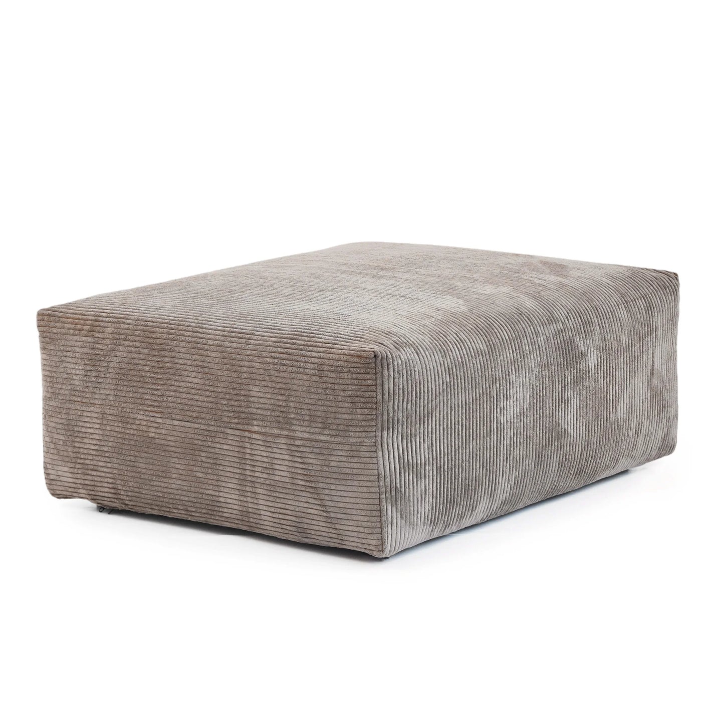 Modernes Cord-Sofa mit 4 Kissen, 102" L-förmiges Sofa mit Chaiselongue und Ottoman, Hartholzrahmen-Sofa für das Wohnzimmer