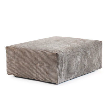 Modernes Cord-Sofa mit 4 Kissen, 102" L-förmiges Sofa mit Chaiselongue und Ottoman, Hartholzrahmen-Sofa für das Wohnzimmer