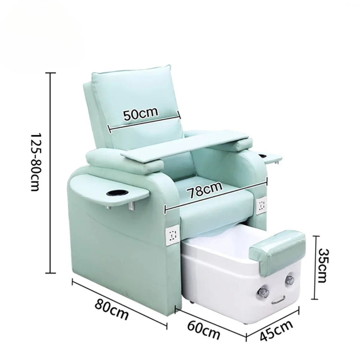 Fußbad-Nagelstuhl Pediküre-Stühle Salon SPA Fußmassage Maniküre Möbel Sofa Material mit elektrischer Rückenlehne