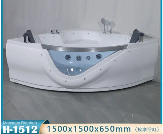Triangular corner double home adult couple bath tub acrylic surfing massage thermostatic bathtub Foshan
