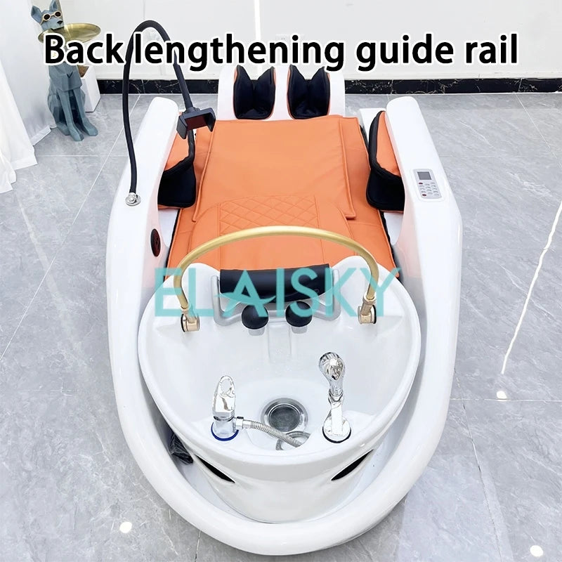 Hair Salon Bed Multi Functional Luxurious Full Body Shampoo Bed Automatic Space Capsule Intelligent Electric Massage Bed Chairs