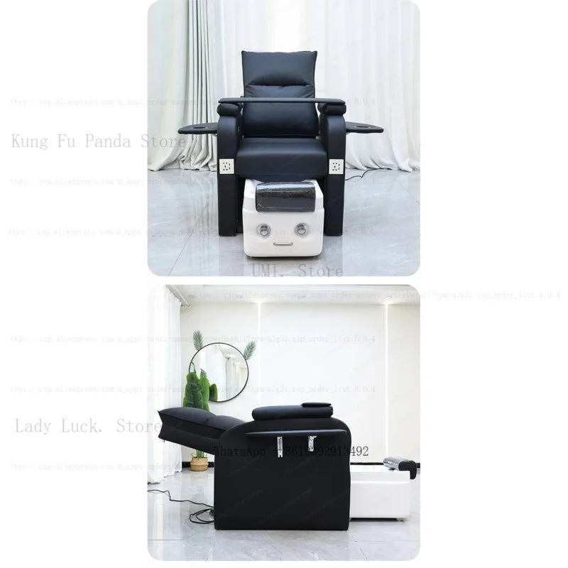 Fußbad-Nagelstuhl Pediküre-Stühle Salon SPA Fußmassage Maniküre Möbel Sofa Material mit elektrischer Rückenlehne