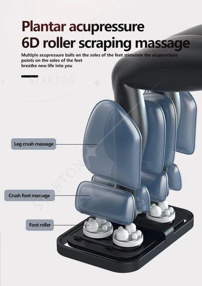 Factory Direct 2024 Luxury Smart Massage Chair Full Body Leather Recliner 8D 3D Zero Gravity Shiatsu Electric for Leg Neck Foot