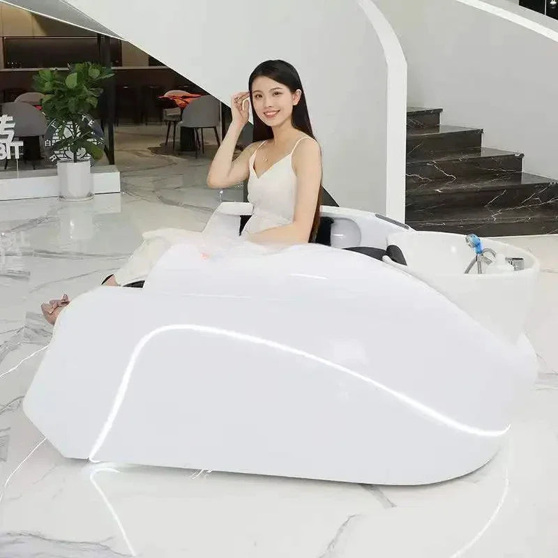 Massage-Shampoo-Bett, automatisches intelligentes Spülbett, Friseursalon-Kopftherapiebett, Wassertemperaturzirkulation