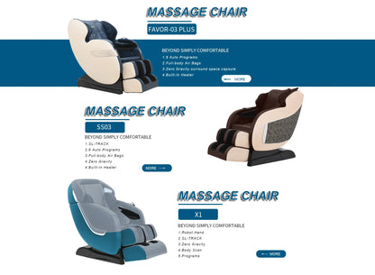 Premium Ganzkörper-Massagesessel mit Zero-Gravity-Funktion für die Entspannung zu Hause