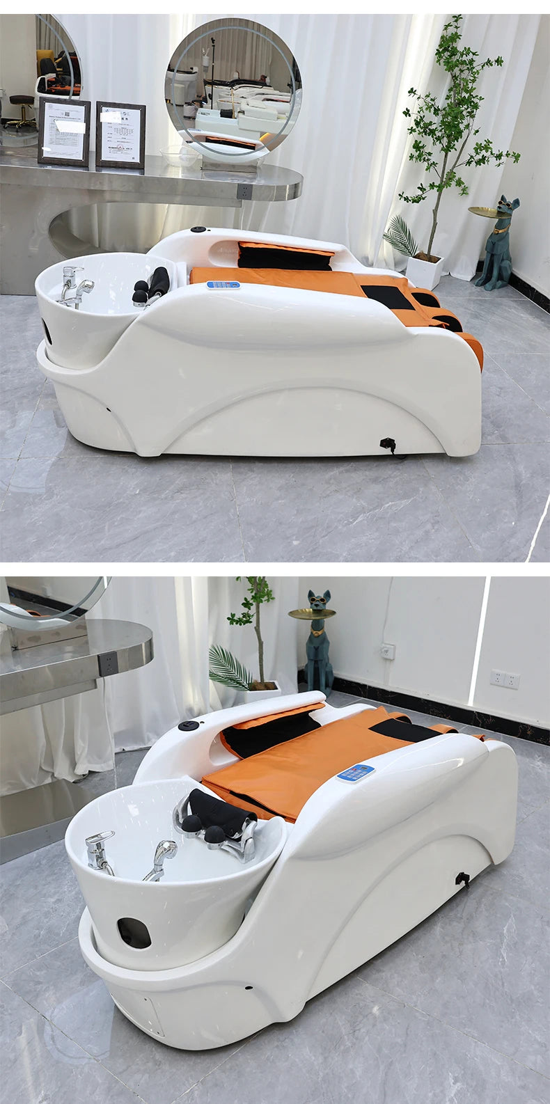 Japanisches Head Spa Salon Equipment Bett Elektrisches Massage-Head-Spa-Therapie-Shampoo-Massagebett
