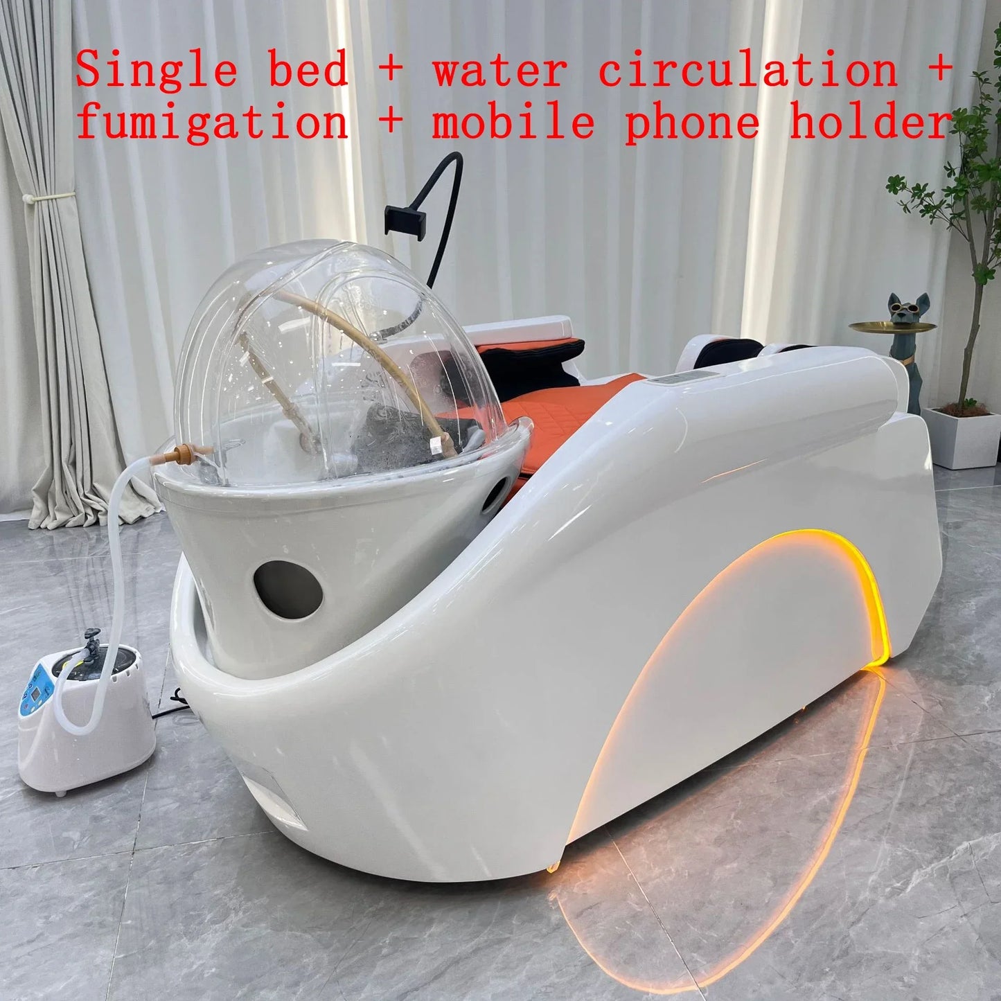 Fumigation Massage Head Spa Fully Automatic Intelligent Salon Furniture for Hair Salon High-end Commercial Shampoo Bed for Club