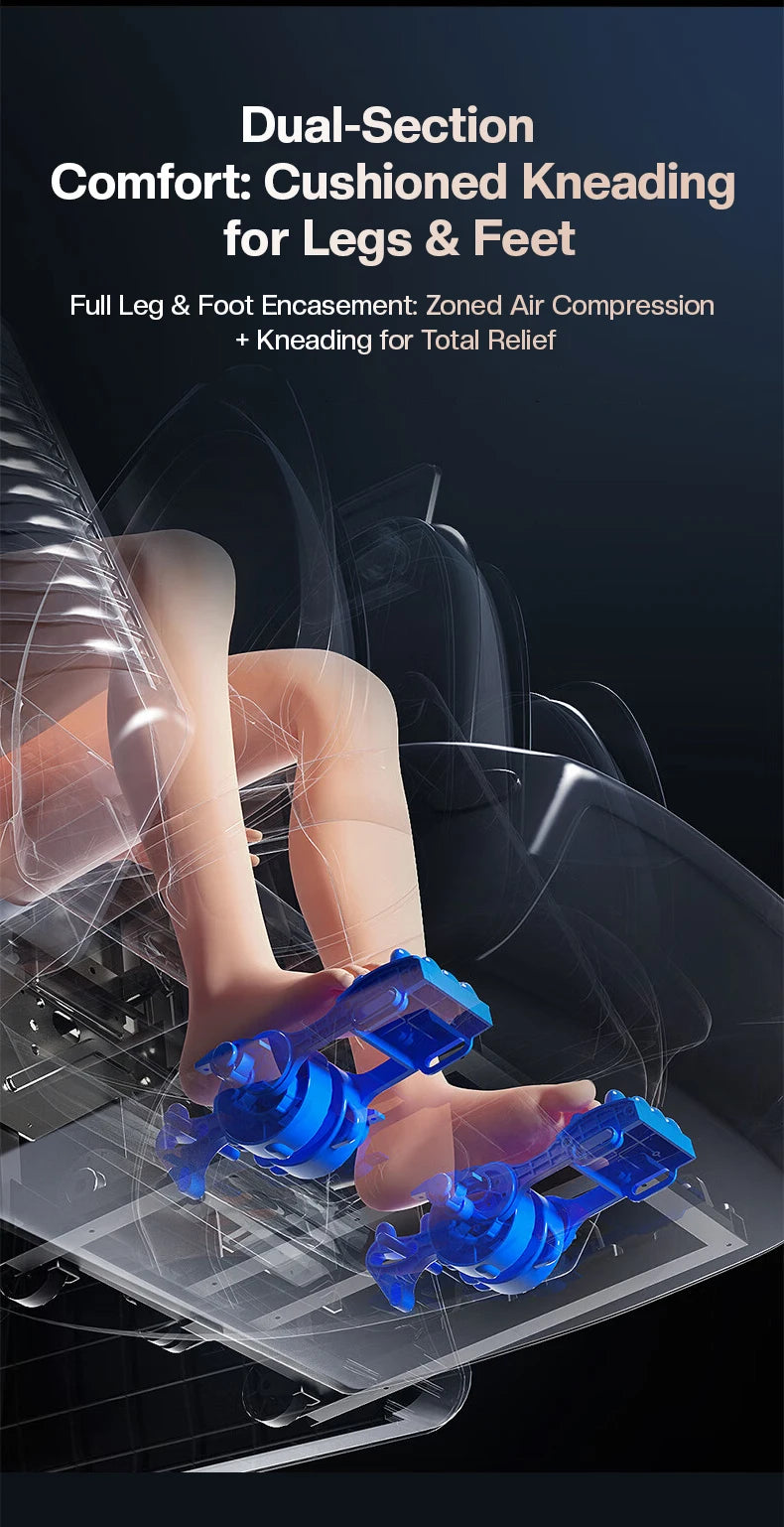 2026 Deluxe Dual Core 4D SL Track Massagesessel mit Zero-Gravity-Körperscan Bester 3D-Luxus-Massagesessel