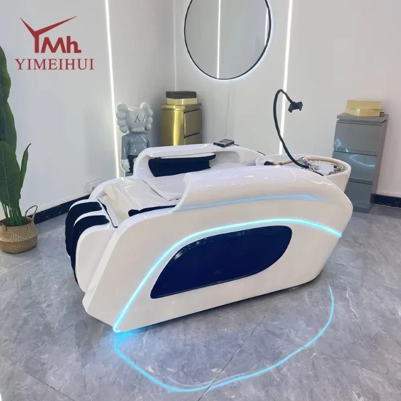Head Spa Bed Massage Therapy Plumbing Japanese with Water tank Hair Shampoo Washing Electric Luxury Head Spa Bed