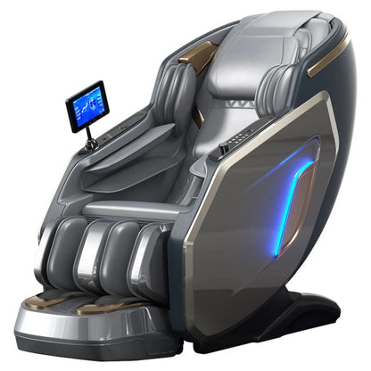 Ergonomischer Zero-Gravity-Massagesessel, Shiatsu-Technologie, Ganzkörper-Airbags, Fußrollen, Wadenkneten, Bluetooth, Wohnkomfort