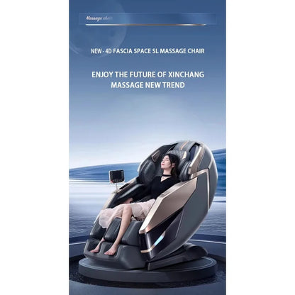 Electric Massage Chair Foot Roller Massage Lounge Chair Full Body Zero Gravity Stretching 4D Massage Chair 2025