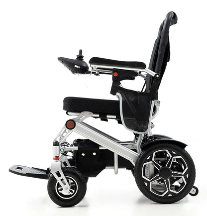 2025 Hot Sale Medical Lightweight Folding Electric Wheelchair For Elderly Remote Control Lithium Battery