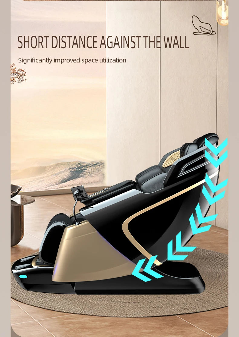New 4D+4D Massage Chair Full Body Daul Core Zero Gravity Sl-Track Shiatsu Massage Chair with Heat Body Scan Health Check Stretch