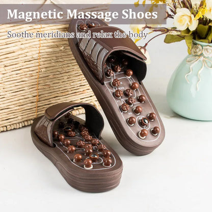 Foot Massage Acupuncture Slippers Acupoint Activation  Reflexology Spring Magnetic Therapy Relieve Foot Pain Meridians Arthritis