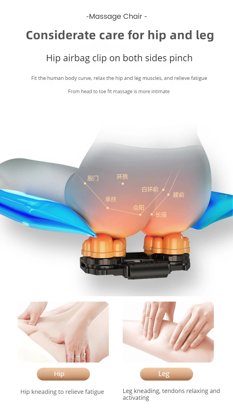 OEM Modern Shiatsu Massager Blood Circulation SL Track Full Body Luxury 4d Ai Zero Gravity Massage Chair