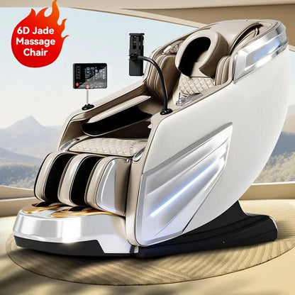 AUX 6D Shiatsu-Massagesessel, Smart-Massagesessel, Ganzkörper-Schwerelosigkeits-Streckmassagesessel, Relax-Massagesessel