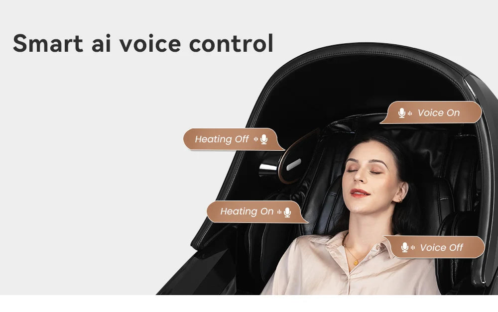 OSKOR 4D Zero Gravity Massagesessel Ganzkörperkabine mit Schlafhaube – Shiatsu Massagesessel mit Wärme, Körperscan, SL-Schiene