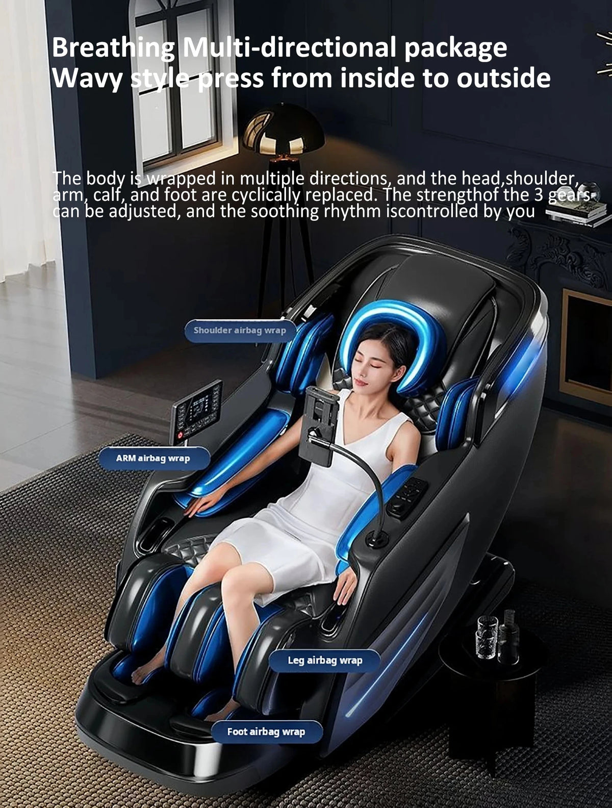 Smart 4d Massage Chair Full-body Zero Gravity Luxury Shiatsu Biration Heating Relax Muscle Relief Pain Massage Chair