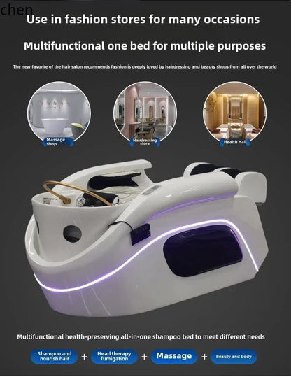 HT Automatische Intelligente Elektrische Massage-Shampoo-Liege Friseursalon Haar-Wasserkreislauf-Friseursalon-Massageliege