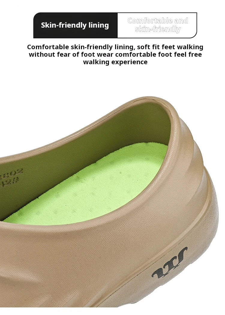 Summer Chef Shoes Anti Slip and Oil Proof Work Shoes Lazy Slippers  Casual Trendy Slippers One Step Fashion Shoes Sports Shoes