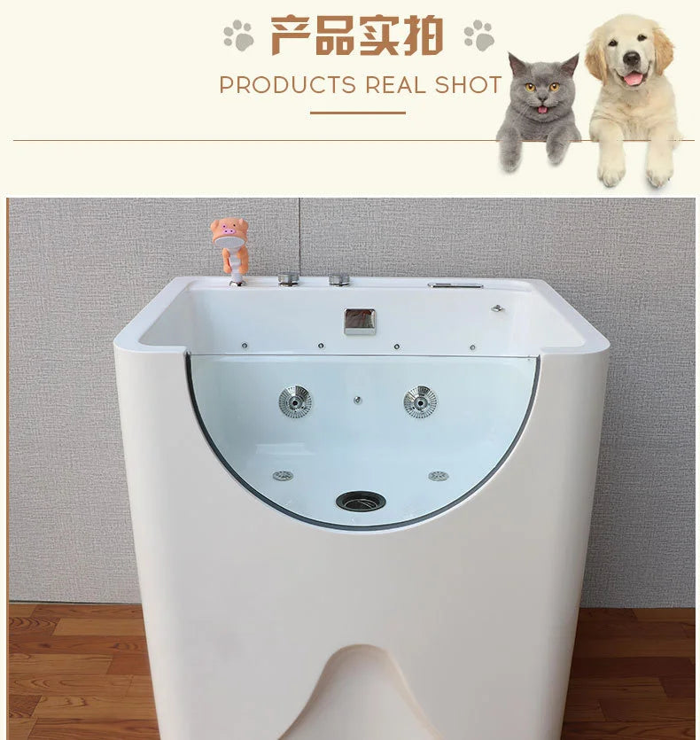 2026 PETSPROOFING Indoor unabhängige Konstanttemperatur-Haustierbadewanne Katze und Hund Spa-Badewanne Jet-Lampenperlen-Badewanne