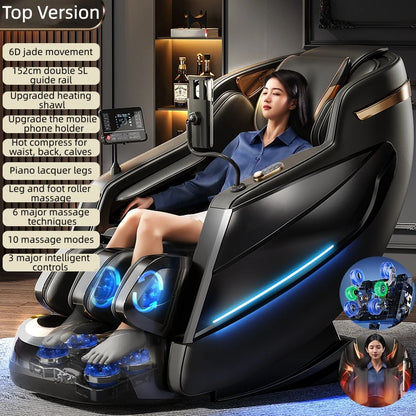 4D Mechanismus Massagesessel Tiefe Thai-Dehnung LCD Touchscreen Wadenrolle Airbag Kompression Kneten Schwerelosigkeit Entspannung