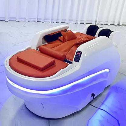 Professioneller Shampoo-Stuhl, Waschbecken, Friseursalon, Kopfhaut-Spa-Bett, Shampoo-Stuhl, Stylist, Luxus, elektronische Massage, komplette Cadeiras-Möbel