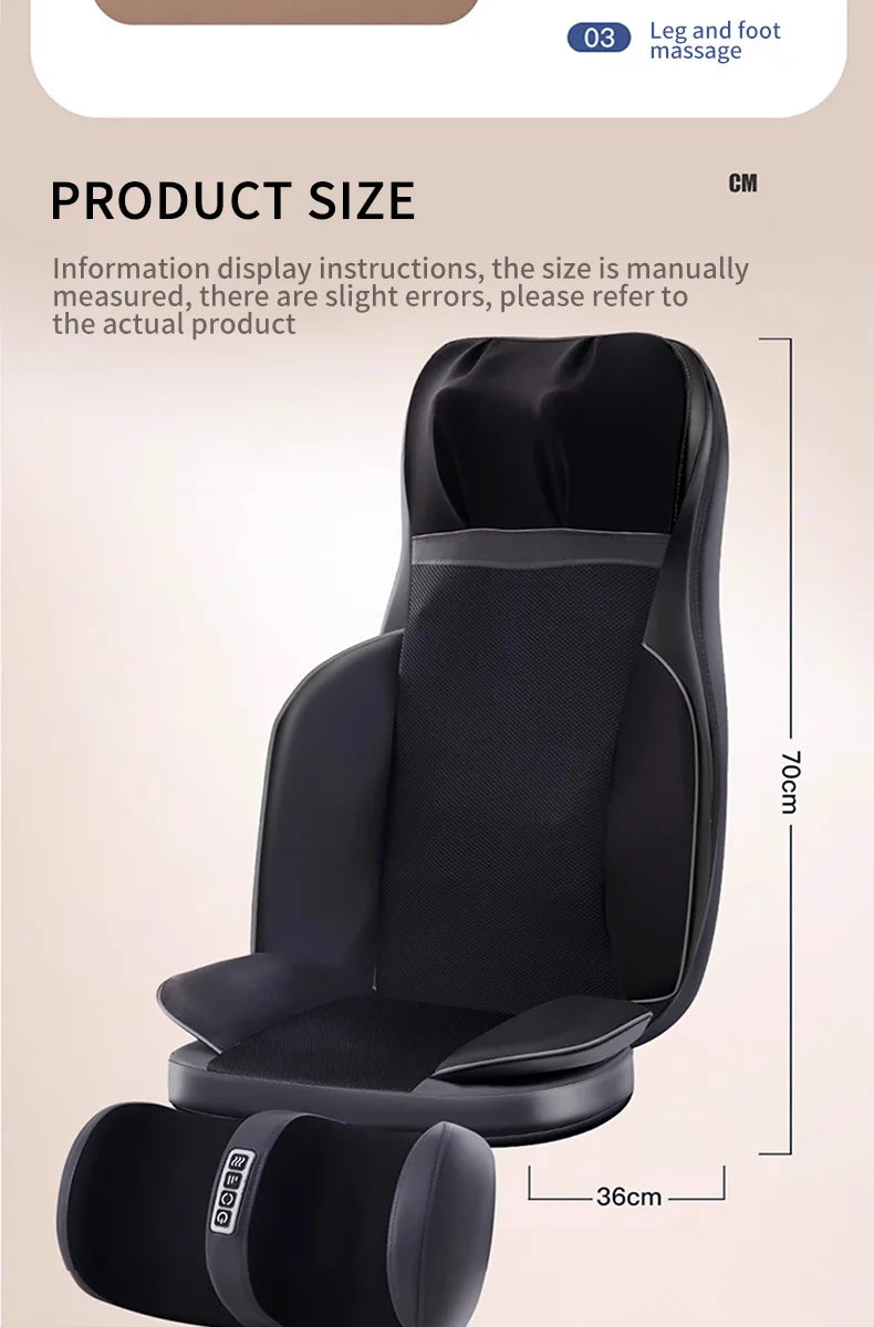 Shiatsu Neck Back Massager with Heat, 2D ro 3D Kneading Massage Chair Pad, Adjustable Compression Seat Massager for Full Body