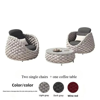 Outdoor Rattan Sofa Hofkombination Doppelstuhl Freizeit Terrasse Villa Wohnzimmer Balkon Outdoor Sitzmöbel Haus