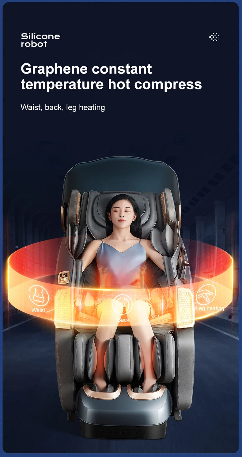 Home Use Automatic Multi-Function Full-Body Space Capsule Zero-Gravity Smart SL Dual-Track Massage Chair - Factory Direct